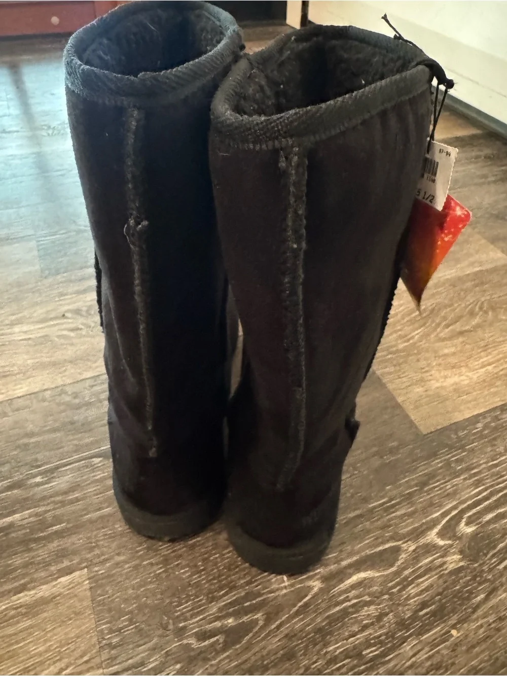 Kids Wizards of Waverly Place Black Faux Fur Boots - Kids 5.5